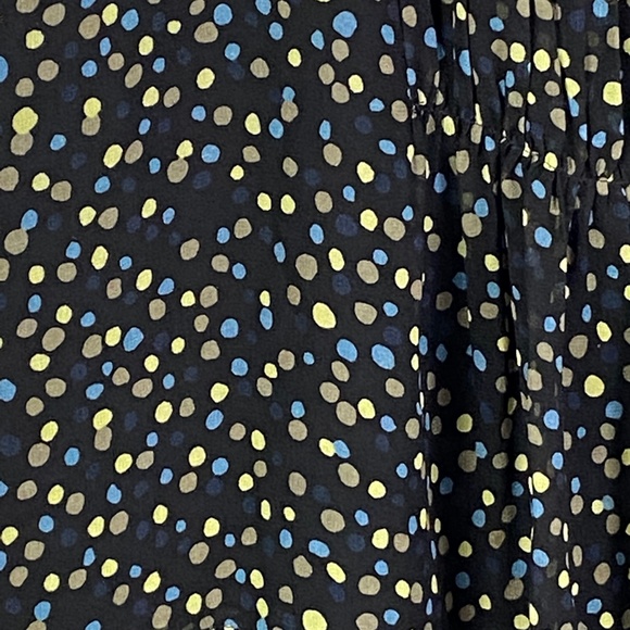 BCBGMaxAzria Womens Ruched Back Strap Neck Tie Polka Dot Dress NWOT - Picture 2 of 7